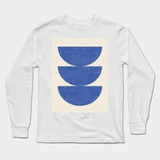 Half Circle 3 - Blue Long Sleeve T-Shirt